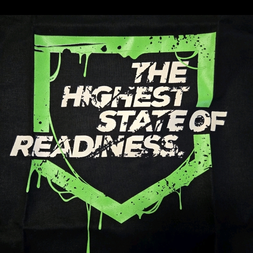 REDCON1 The Highest State of Readiness Gym Drawstring Bag Neon Green Black - Picture 2 of 4